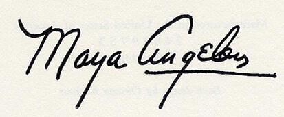 Maya Angelou forged signature
