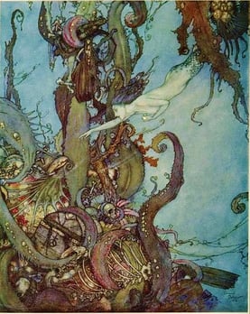 Little_Mermaid_mermaids_treasures_Edmund_Dulac_for_Andersen