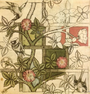 William_Morris_design_for_Trellis_wallpaper_1862