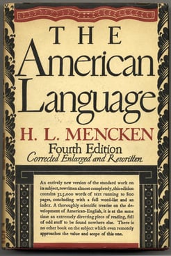 Cover for the first printing of the fourth edition of H. L. Mencken's The American Language