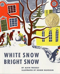 white snow, bright snow